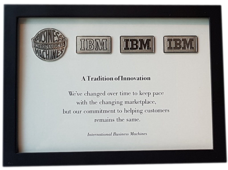 Framed IBM Company Logo Set - A Tradition of Innovation