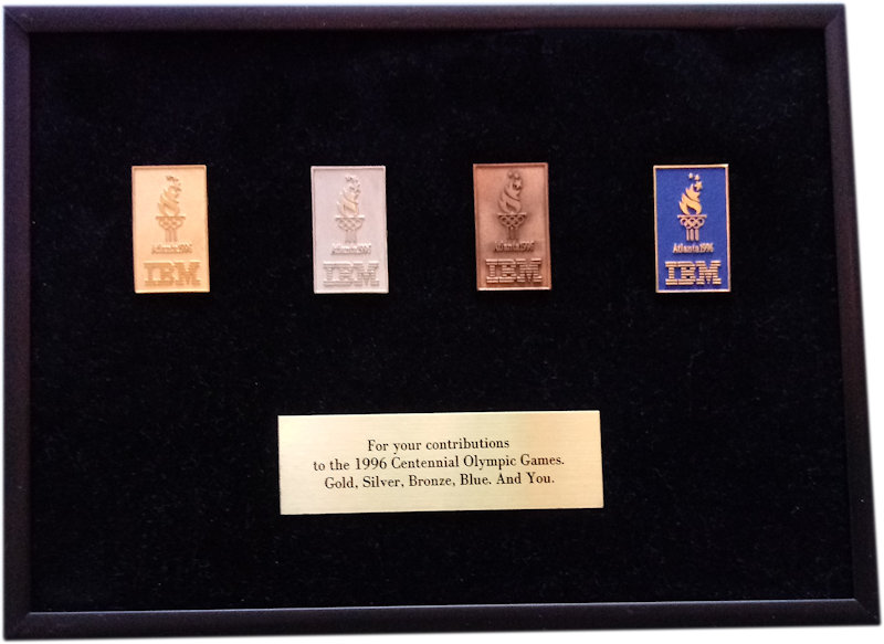 Olympia Atlanta 1996 - Framed Volunteer Recognition Set