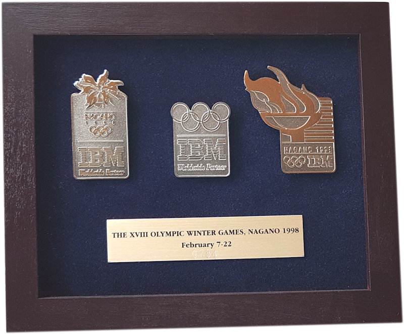 IBM Nagano 1998 Framed Logo Set